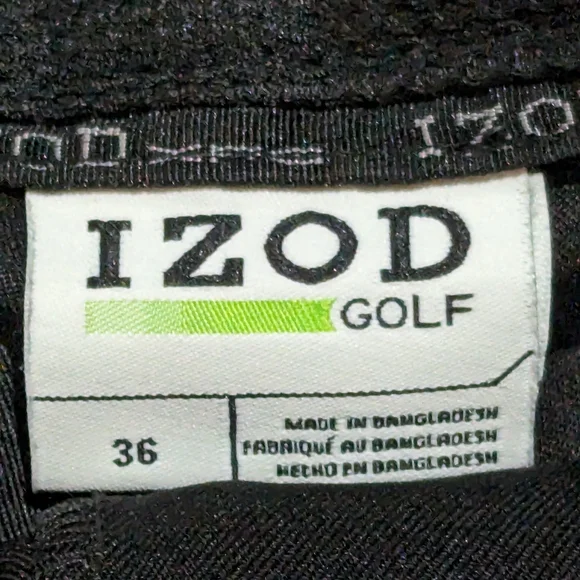 IZOD Men's Golf Shorts Size 36, black - Picture 2 of 3